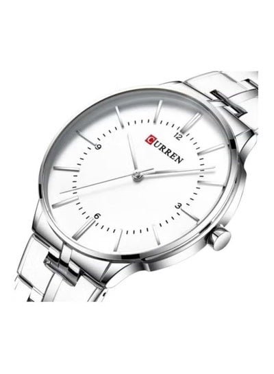 8321 Men's Silver Chain White Round Analog Dial Men's Watch