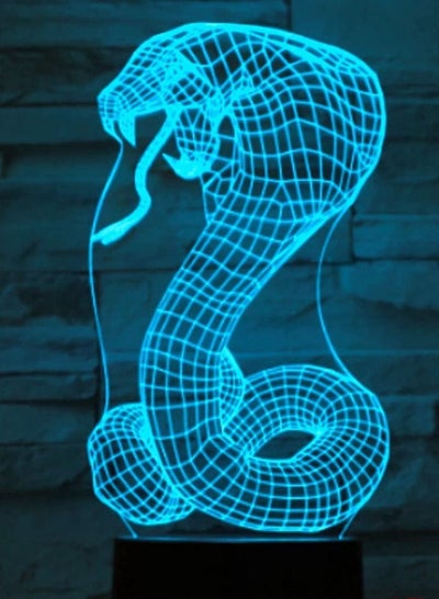 Multicolour 3D Snake Night Light Lamp Illusion 16 Color Changing Touch Switch Table Desk Decoration Lamps Gift with Acrylic Flat ABS Base USB Cable Toy