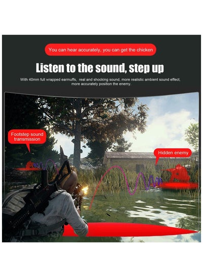 OVLENG OV-P6 سماعة رأس سلكية للألعاب E-Sports مع ميكروفون ستيريو وصوت محيطي سماعة HiFi لجهاز PS4 PC والكمبيوتر المحمول 3.5 ملم جاك HD Voice