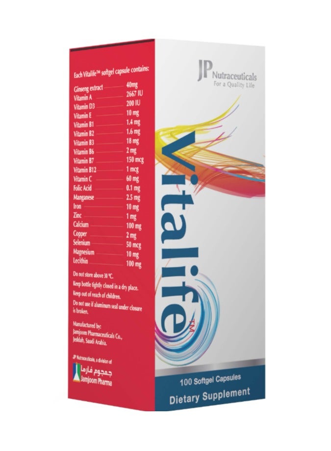 JP Nutraceuticals Vitalife 30 Softgels