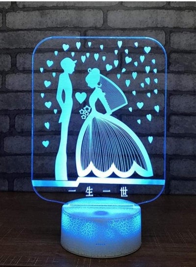 Chinese characters for life 3d lamp Remote touch USB and battery power supply Table Lamp Room Deco Night 3d Light Multicolor Night Light dimmable