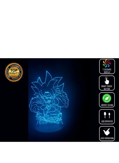 Goku Super Saiyan Drogon Ball-Z 3D Acrylic LED 16 Colour Night Light Touch Table Lamp