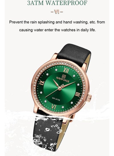 NAVIFORCE NF5036 Brand Luxury Fashion Women Watches Ladies Casual Quartz Waterproof Leather Bracelet Wristwatches Relogio Feminino