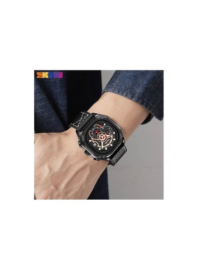 Skmei Men's Watches Leather Waterproof Quartz Watches Male Clock 9313