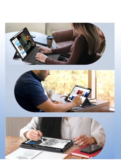 حافظة iPad Pro المغناطيسية مقاس 11 بوصة - غطاء iPad Pro - النوم والاستيقاظ التلقائي - تدعم قلم Apple الجيل الثاني - متوافق مع iPad Pro 11 بوصة 2021 الجيل الثالث/2020 الجيل الثاني/2018 الجيل الأول