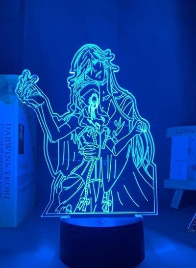 متعدد الألوان 3D LED ضوء الليل أنيمي الأسود بتلر لغرفة النوم ديكور ضوء مانغا هدية عيد ميلاد ضوء الليل الأسود بتلر LED 3D مصباح الإضاءة