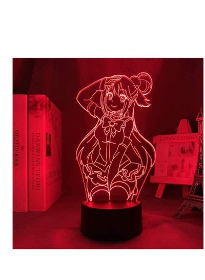 Anime Illusion Light konosuba 3D Night Light LED Decoration Light 7 Color Changing Touch Remote Control Children Christmas Birthday Gift Toy