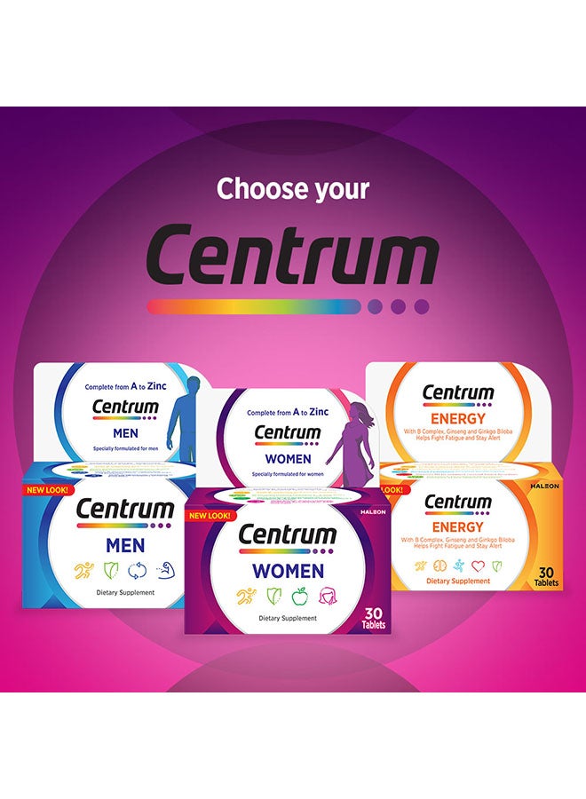 Centrum Women Specially Formulated Multivitamin for Women, 30 Tablets