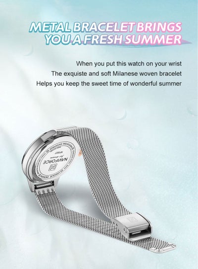 2023 New Arrival NAVIFORCE NF5027 Romantic Charming Quartz Women Watches Luxury Stainless Steel Band Green Dial Lady Watch reloj mujer