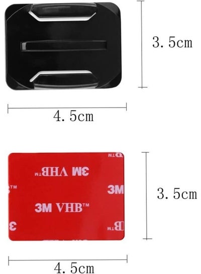 Action Camera Adhesive Pads 2 x Flat Mounts 2 x Curved Mounts with Compatible with GoPro Hero 9 8 7 6 5 4 3+ 3 SJCAM YI Noise Play and Other Action Cameras