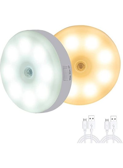 2 Pieces LED Motion Sensor Night Light for Home