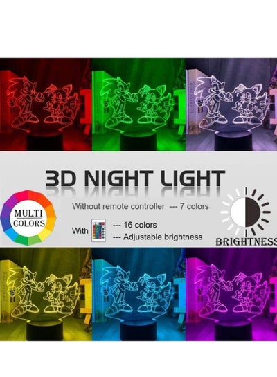 Headphone 3D Illusion Lamp New Year Gift Night Light Beside Table Lamp 16 Colors Auto Changing Touch Switch Desk Decoration Lamps Birthday Gift with Acrylic Flat & ABS Base & USB Cable Remote