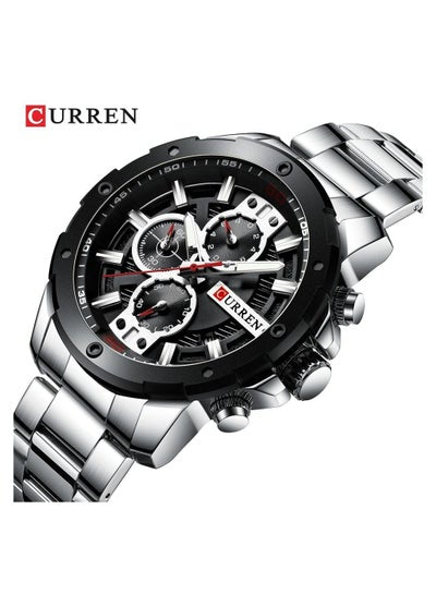 CURREN 8336 رجل ساعة يد رياضية مقاوم للماء كرونوغراف ساعة رجالية العلامة التجارية الفاخرة الفولاذ المقاوم للصدأ ساعة الذكور مع صندوق