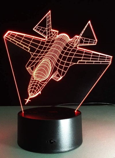 3D Lamp Visual Light Effect Touch and Remote Switch 16 Colors Changes Night Light Airplane Jet