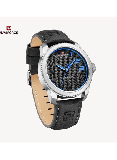 ساعة NAVIFORCE للرجال الجديدة ساعة معصم رجالية فاخرة كوارتز رياضية PU حزام جلد 30 متر مقاومة للماء NF9202L