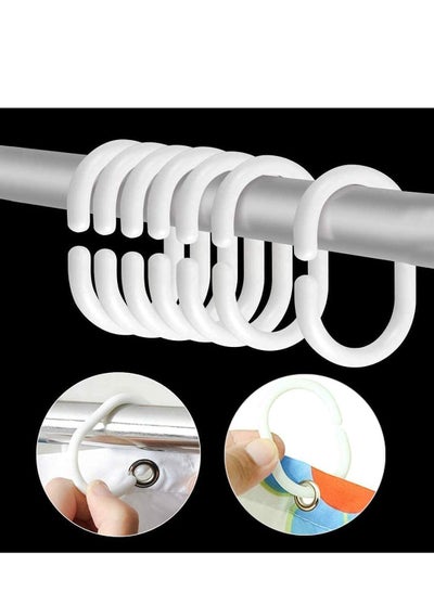 Shower Curtain Rings Plastic 24 Pieces
