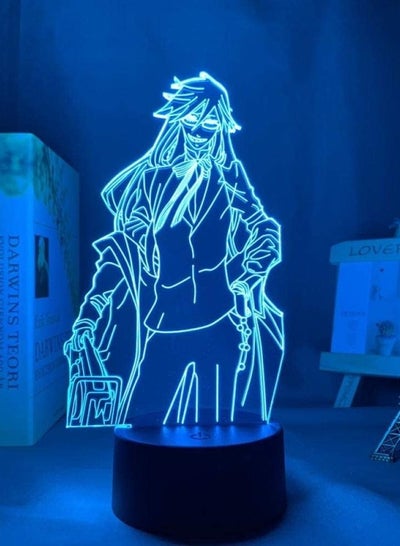 Black Butler Grill Sutcliff LED Night Light Bedroom Decor Mood Light Anime 3D Table Lamp Grell Sutcliff Black Butler With Remote