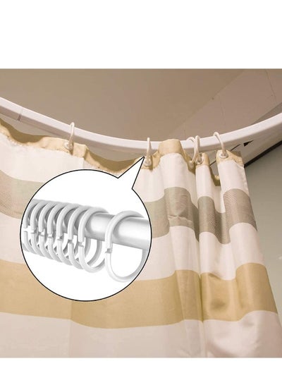 Shower Curtain Rings Plastic 24 Pieces