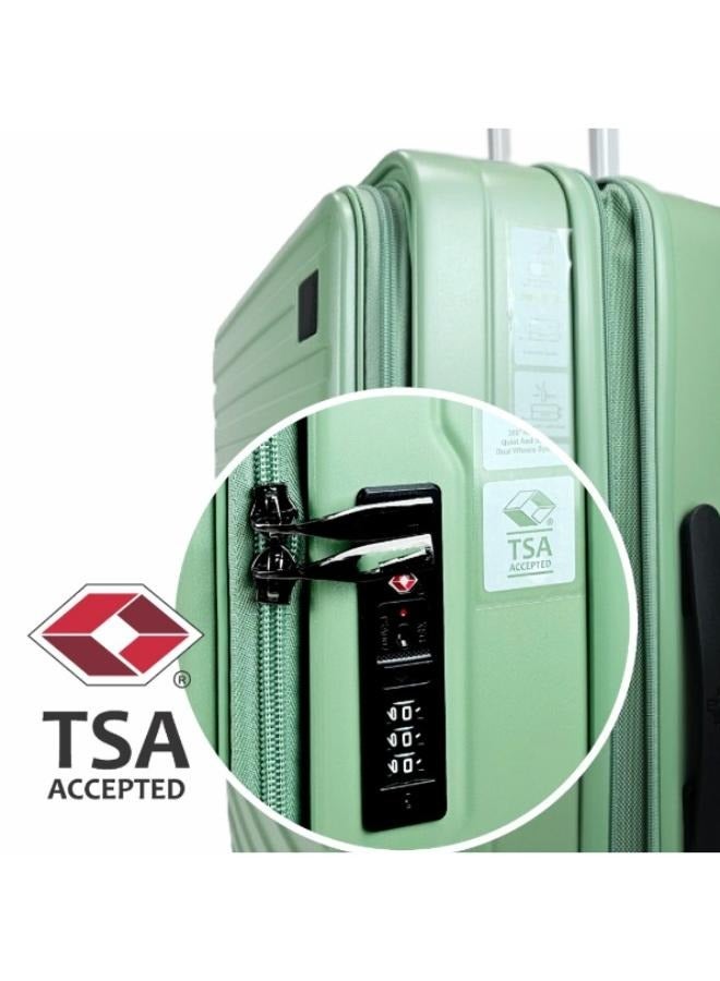 24inch Expandable Checked-in Durable Hardshell Trolley Luggage Suitcase with Spinner Wheels and TSA Lock