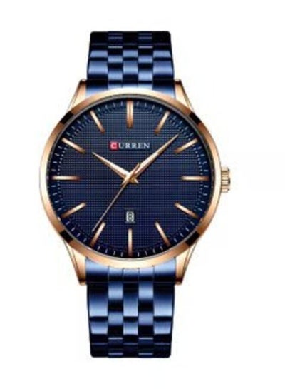 Mens 8364 Stainless Analog Wrist Watch - Blue