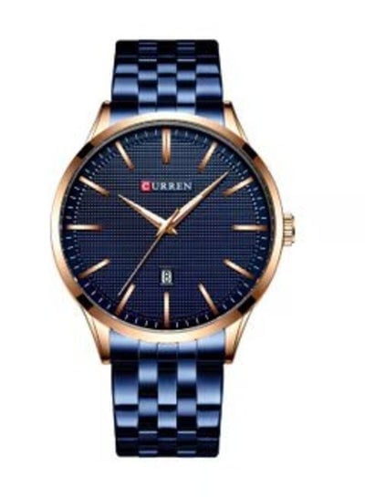 Mens 8364 Stainless Analog Wrist Watch - Blue