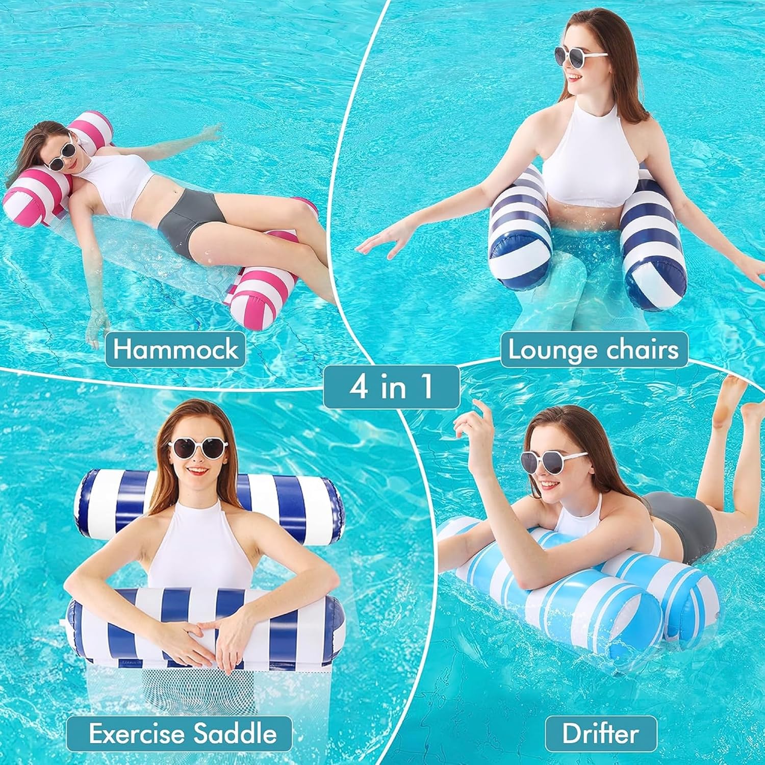 HEXAR Inflatable Pool Float Water Floating Hammock Swimming Pool Beach Floats Swimming Party Toy Summer Pool Raft Big Swimming Floating Bed/Air Mattress Swimming Float
