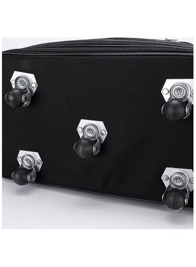 Expandable Extra Large Travel Oxford Duffel bag, Duffle bag, or kit bag with Wheels Waterproof Lightweight Traveling Foldable Suitcase Black Central Hardside Expandable Luggage With Spinner Wheels