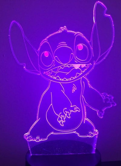 Stitch Lilo Alien Ohana Hawaii 3D Night Light LED 16 Colour Table Lamp