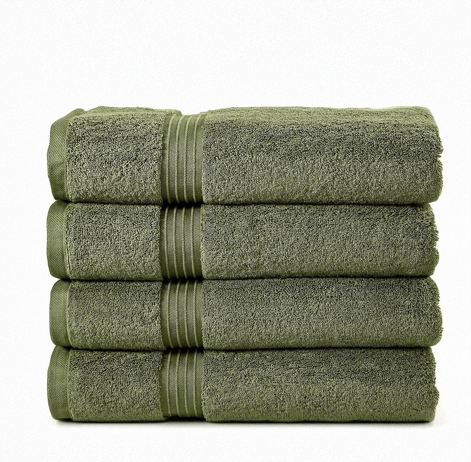 BEYTOR Luxury Bath Towels – 100% Cotton, Ultra Soft, Quick-Dry & Highly Absorbent – Plush & Durable Hotel-Quality Towels for Home, Spa & Gym – Army Green (50x100 cm)