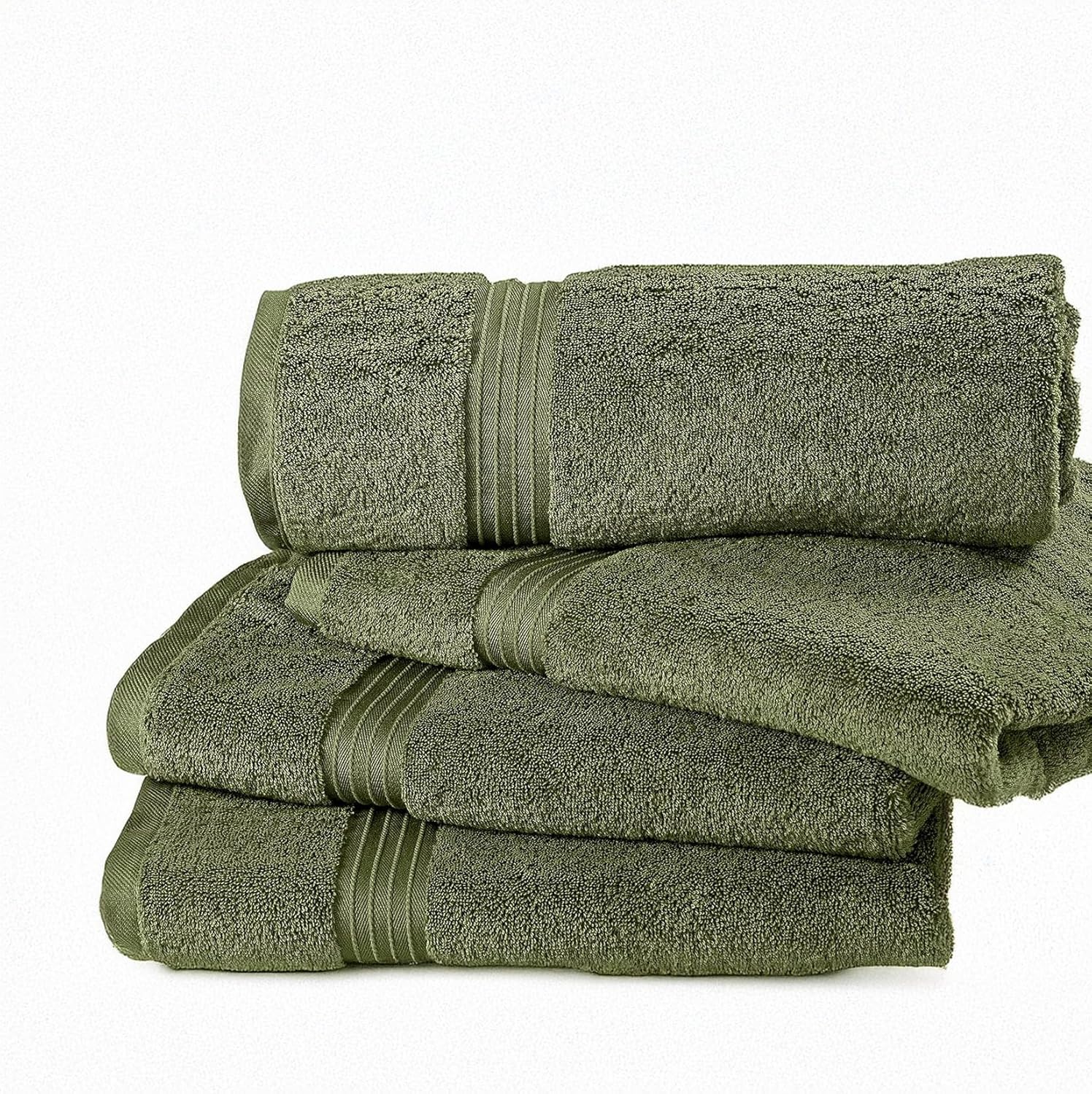 BEYTOR Luxury Bath Towels – 100% Cotton, Ultra Soft, Quick-Dry & Highly Absorbent – Plush & Durable Hotel-Quality Towels for Home, Spa & Gym – Army Green (90x180 cm)