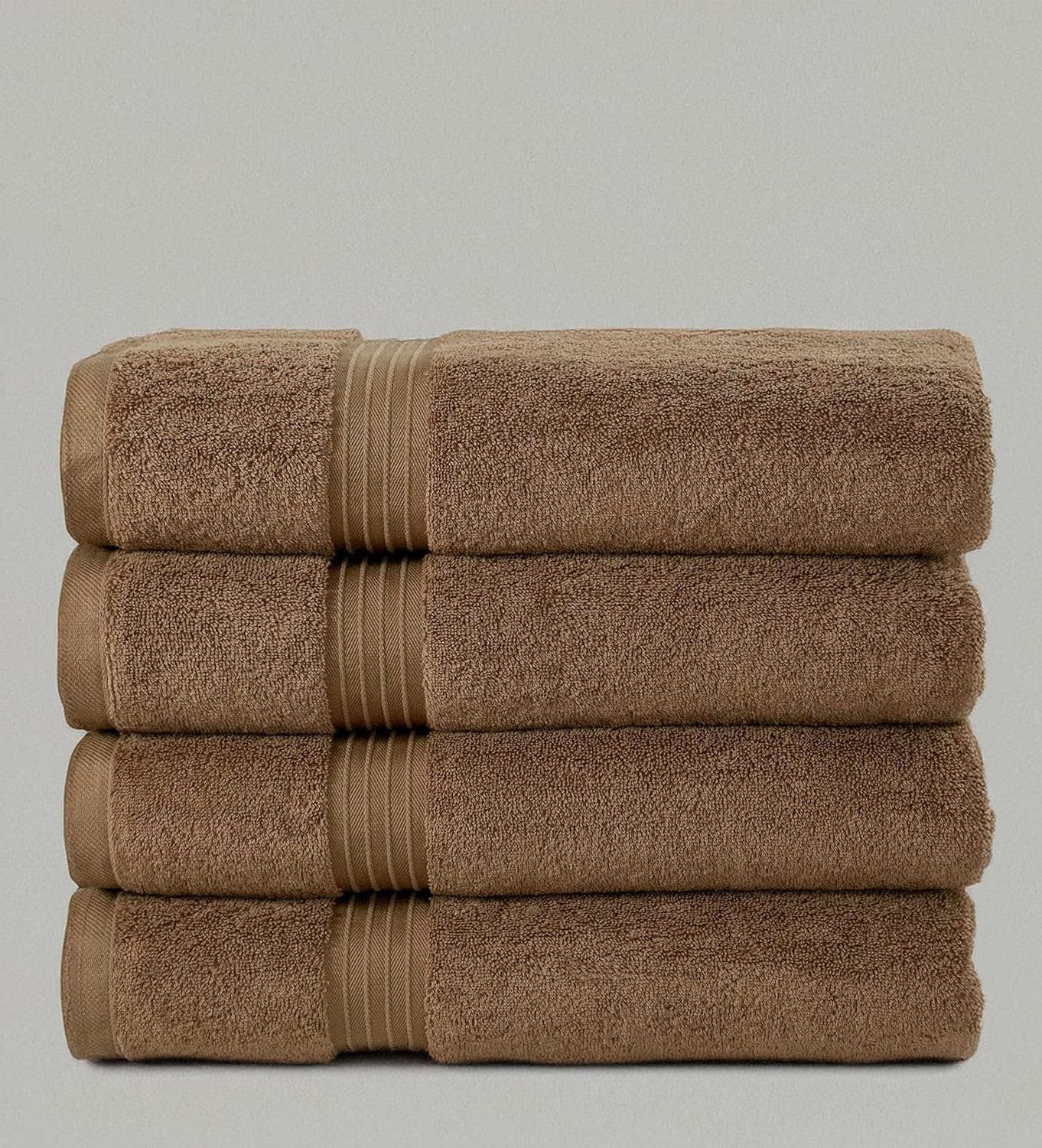 BEYTOR Luxury Bath Towels – 100% Cotton, Ultra Soft, Quick-Dry & Highly Absorbent – Plush & Durable Hotel-Quality Towels for Home, Spa & Gym – Brown (3pcs (90 * 180 cm+ 70 * 180 cm + 50 * 100 cm))