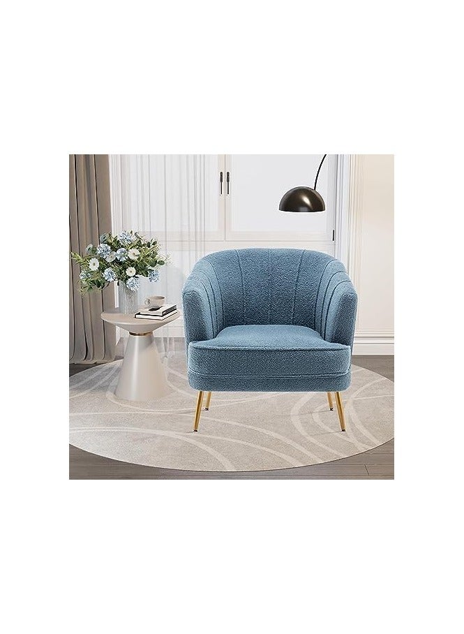 Exclusive Velvet Accent Chairs For Living Room Bedroom Office Upholstered Single Sofa Chair Arm Chair Comfy Chair Reading Club Coffee Chair With Metal Legs