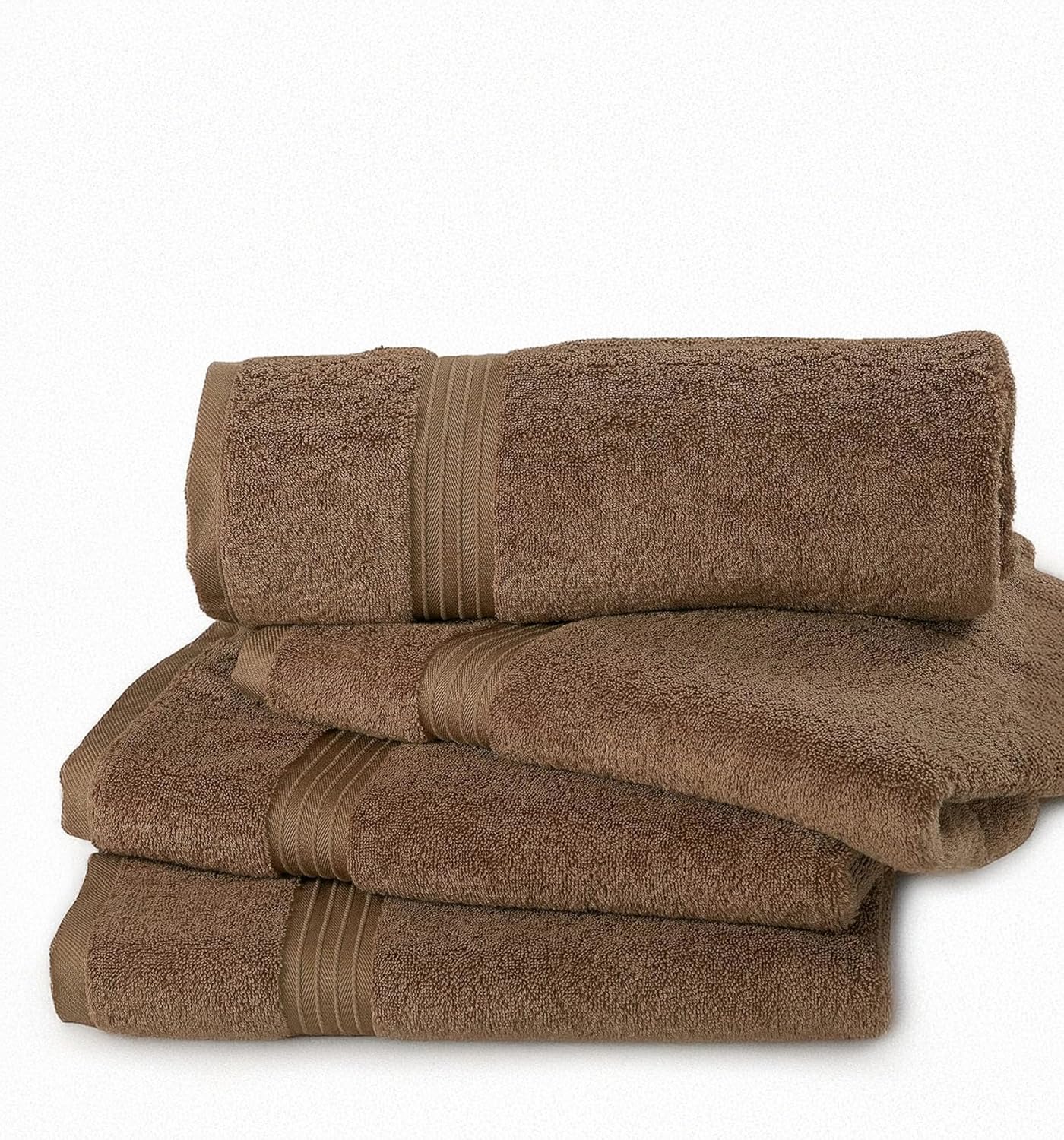 BEYTOR Luxury Bath Towels – 100% Cotton, Ultra Soft, Quick-Dry & Highly Absorbent – Plush & Durable Hotel-Quality Towels for Home, Spa & Gym – Brown (3pcs (90 * 180 cm+ 70 * 180 cm + 50 * 100 cm))