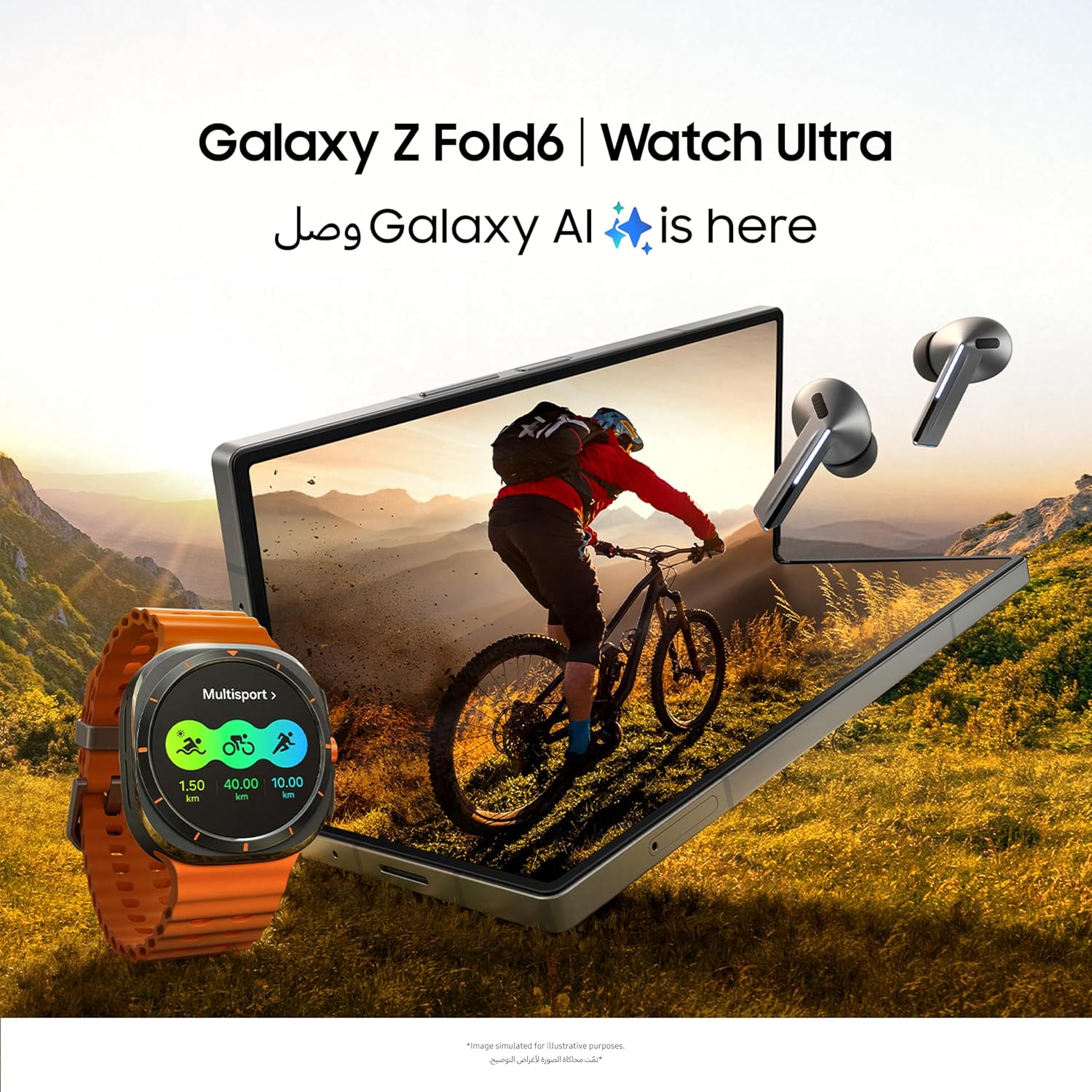 Samsung Galaxy Watch Ultra (2025) Titanium White, LTE, 47mm Smartwatch, Durable Titanium Casing, Cushion Design, Quick Button, Al-Powered Health Monitoring (UAE Version)