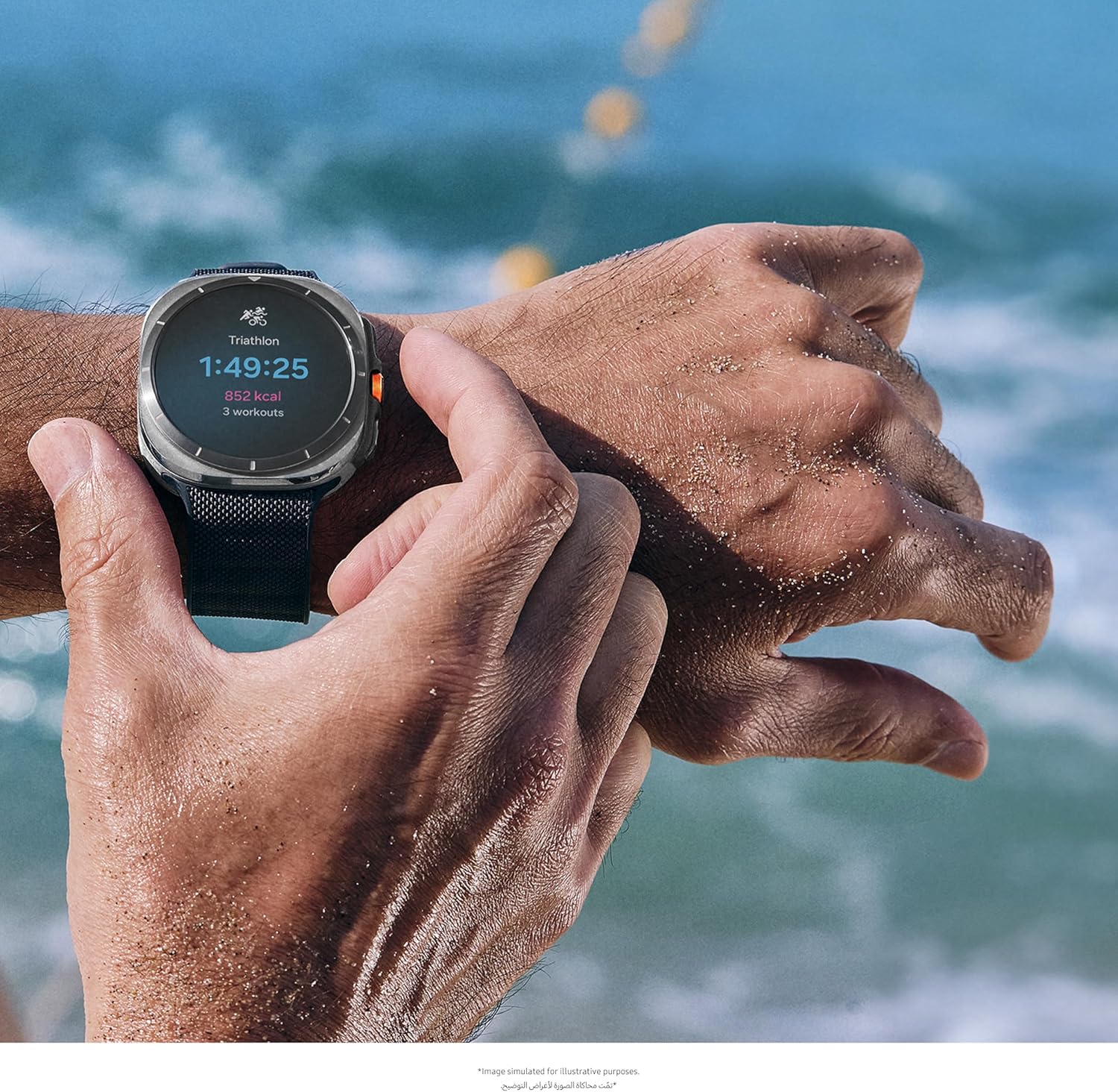 Samsung Galaxy Watch Ultra (2025) Titanium White, LTE, 47mm Smartwatch, Durable Titanium Casing, Cushion Design, Quick Button, Al-Powered Health Monitoring (UAE Version)