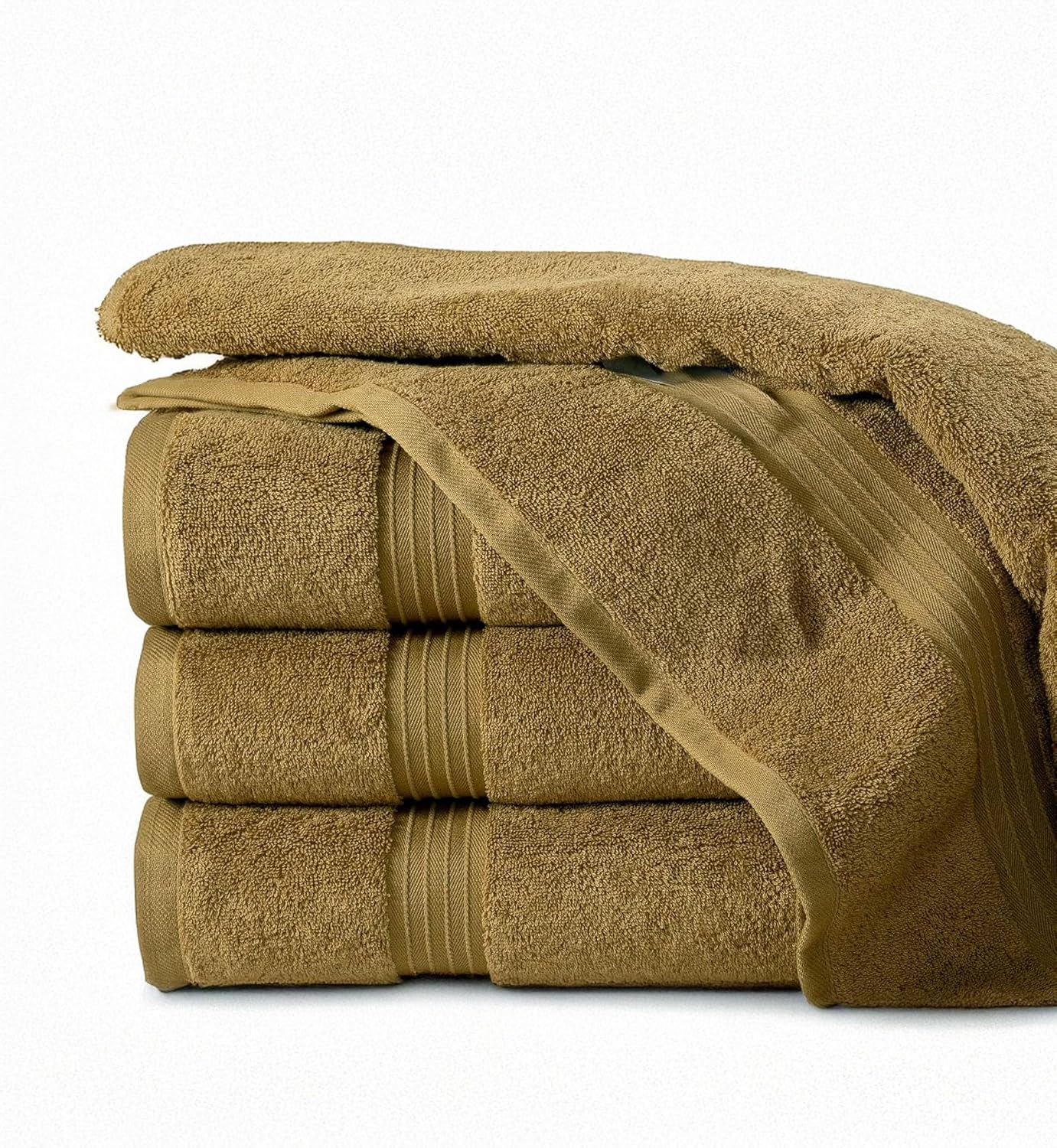 BEYTOR Luxury Bath Towels – 100% Cotton, Ultra Soft, Quick-Dry & Highly Absorbent – Plush & Durable Hotel-Quality Towels for Home, Spa & Gym – Beige (3pcs (90 * 180 cm+ 70 * 180 cm + 50 * 100 cm))