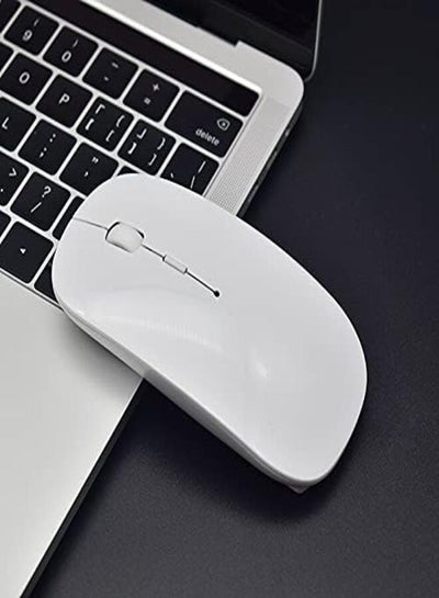 2.4 جيجا هرتز 2.4 جيجا هرتز ماوس ضوئي لاسلكي الفئران USB استقبال لأجهزة الكمبيوتر المحمول - أبيض