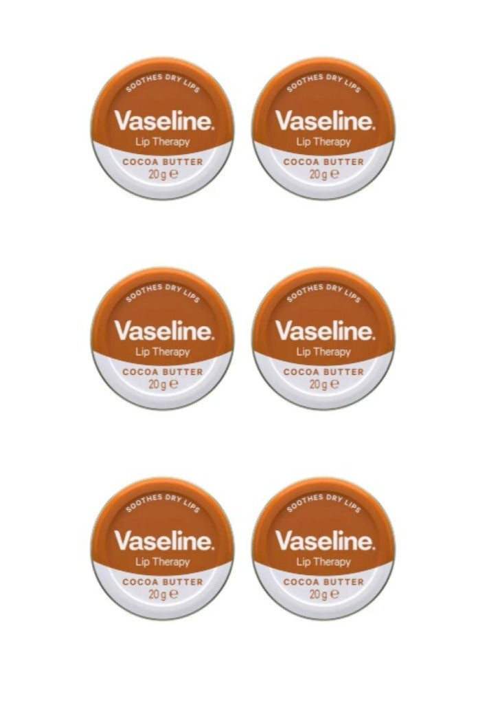 Vaseline Axe Lip Therapy Petroleum Jelly Cocoa Butter for Men 6PCS