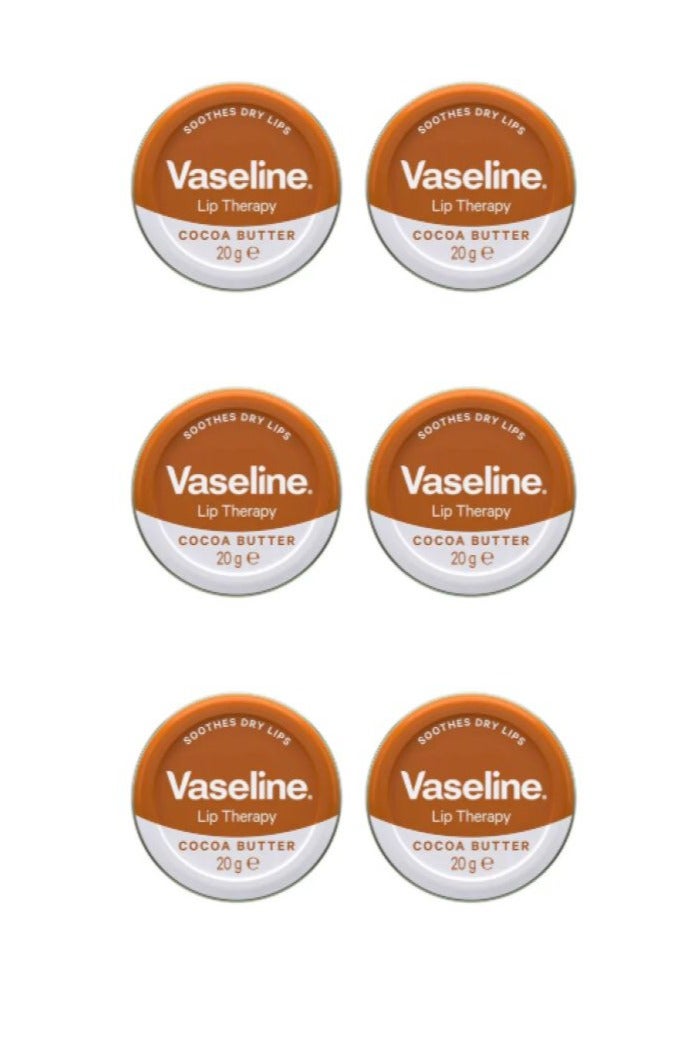 Vaseline Axe Lip Therapy Petroleum Jelly Cocoa Butter for Men 6PCS