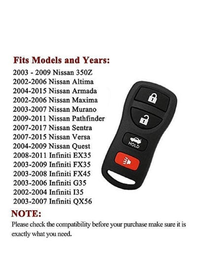 أجهزة التحكم عن بعد لـ 2002-2006 نيسان ألتيما ماكسيما دخول بدون مفتاح التحكم عن بعد مفتاح السيارة فوب لاستبدال KBRASTU15