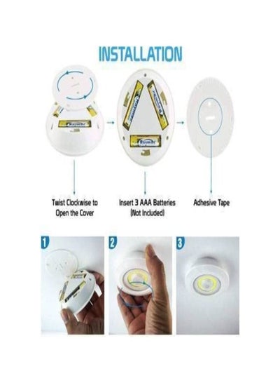 3PCS Under Cabinet Light Wireless Smart LED Night Lamp Battery Power Remote Control Lamp for Kitchen Wardrobe Cupboard Stair Corridor Flush Mount Ceiling Lamp Flush Mount Ceiling Lamp