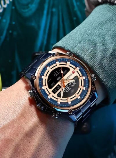 Curren 8404 Casual Watch for Men with Luxury Dial Stainless Steel - Blue