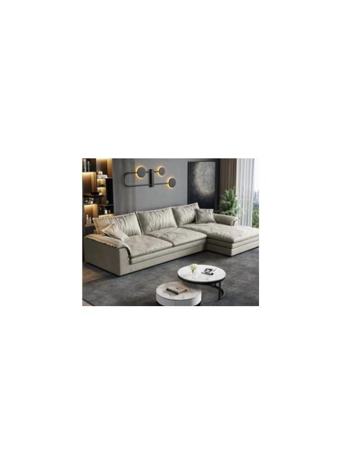 Italian Technology Fabric Sofa Light Luxury Down Latex Sofa Super Large Sitting Wide Living Room Size Combination Sofa