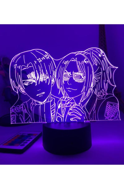 3D Lamp Anime Attack on Titan Eren Yeager for Room Decor Light Battery Powered Kids Birthday Gift Manga AOT LED Light Bedside