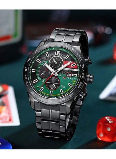 CURREN 8358 Original Brand Stainless Steel Band Wrist Watch For Men With Box