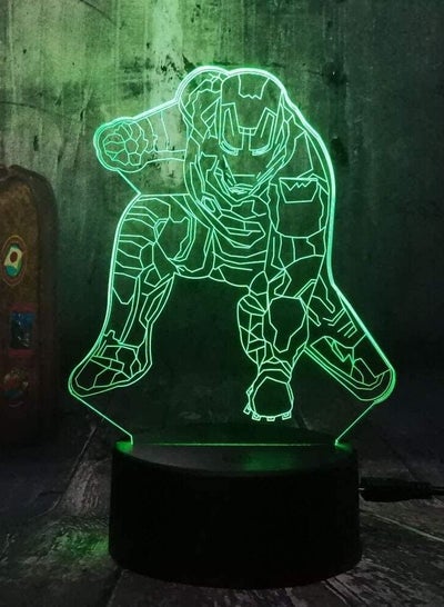 Multicolor 3D LED Night Light Cool Christmas Gift Marvel Legends Hero Iron Man 3D LED Night Light Desk Lamp Creative Child Decoration Kids Toys