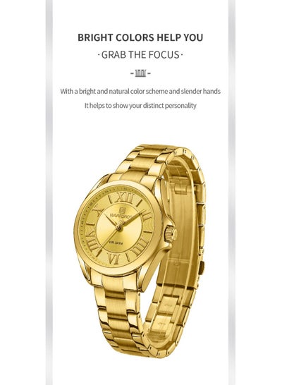 NAVIFORCE NF5037 Women Quartz Bracelet Watches Simple Fashion Waterproof Wristwatch Stainless Steel Band Girls Clock Relogio Feminino