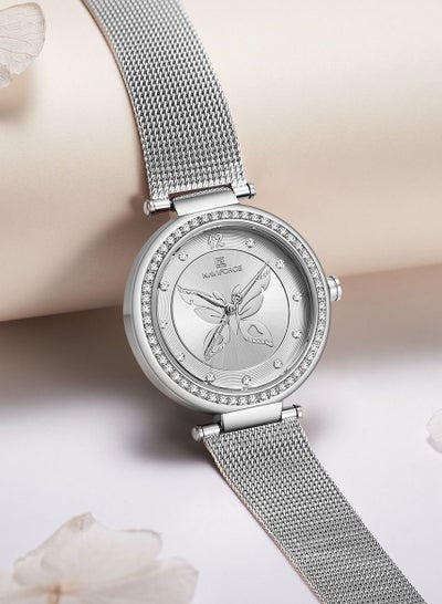 NAVIFORCE Women Watches Luxury Fashion Casual Quartz Stainless Steel Waterproof Wristwatch with Diamond NF5018