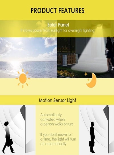 52 Led Sensor Outdoor Night Wall Lamp Black