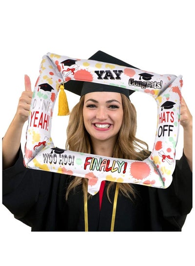 Brain Giggles Graduation Photo Frame White Foil Balloon